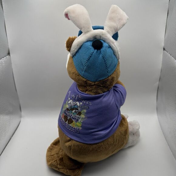 Buc-ee’s 2024 Easter Edition Bunny Beaver 12” Plush Slippers Rabbit Ears T-Shirt - Picture 4 of 9